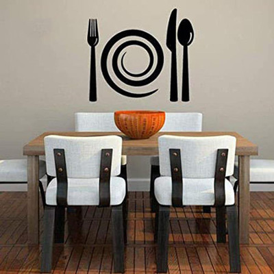 DICTON HUB 59 cm knifefork_blk Removable Sticker(Pack of 1)