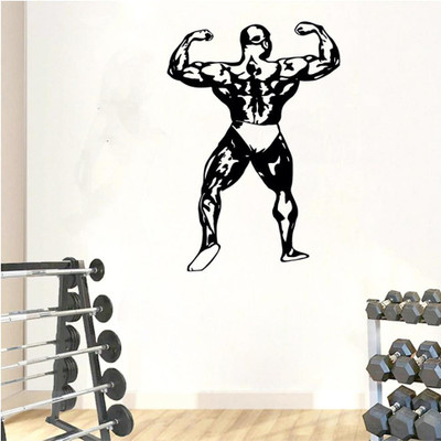 DICTON HUB 59 cm bodybuildermen-blk1 Removable Sticker(Pack of 1)