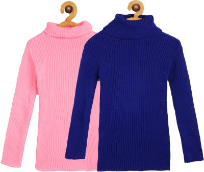 AD & AV Striped Turtle Neck Casual Baby Boys & Baby Girls Blue, Pink Sweater