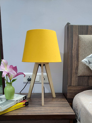 PlyPandit Tripod Table Lamp with All Fresh Color and Finishes (Yellow) Table Lamp(38 cm, Yellow)