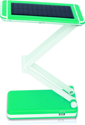 Make Ur Wish High Quality SOLAR 36 LED Foldable Study Table Lamp Rechargeable With USB Mobile Charging Power bank Study Lamp(11 cm, Green)