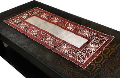 DECOLOGY Maroon 88 cm Table Runner(Cotton)
