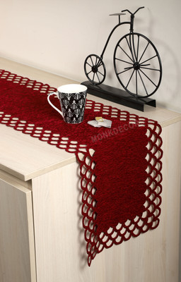 DECOLOGY Maroon 70 cm Table Runner(Organic Cotton)