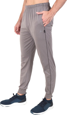 Zeffit Solid Men Silver Track Pants