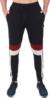 Zeffit Colorblock Men Black Track Pants