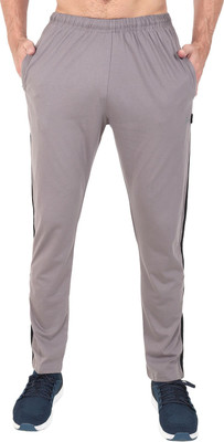Zeffit Striped Men Silver Track Pants