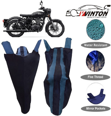 V VINTON Two Wheeler Cover for Royal Enfield(Classic 500, Blue)