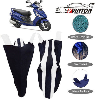 V VINTON Two Wheeler Cover for Hero(Maestro, White)