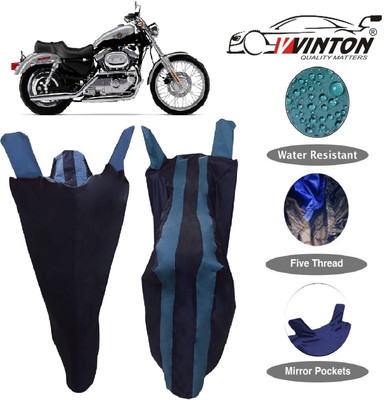 V VINTON Two Wheeler Cover for Harley Davidson(XL 1200, Blue)