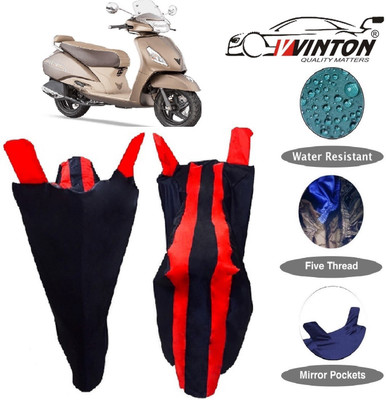 V VINTON Two Wheeler Cover for TVS(Jupiter classic, Red)