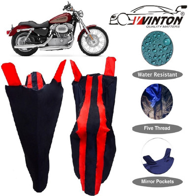 V VINTON Two Wheeler Cover for Harley Davidson(XL 883, Red)