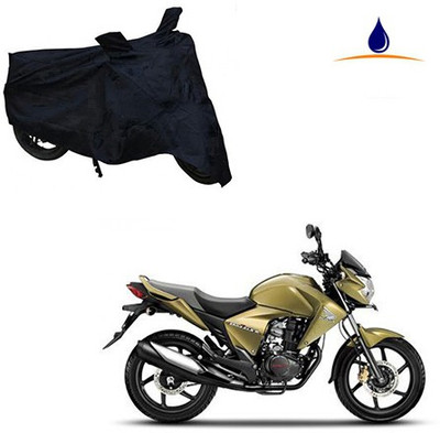 saanvi Waterproof Two Wheeler Cover for Honda(Unicorn Dazzler, Black)