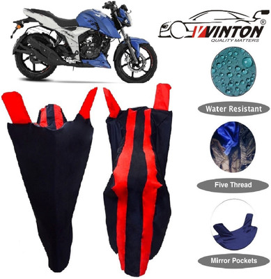 V VINTON Two Wheeler Cover for TVS(Apache RTR 160 4V, Red)