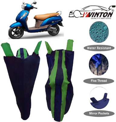 V VINTON Two Wheeler Cover for Suzuki(New Access 125, Green, Blue)