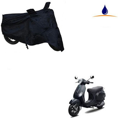 MMSSTAR Waterproof Two Wheeler Cover for Piaggio(Vespa LX, Black)