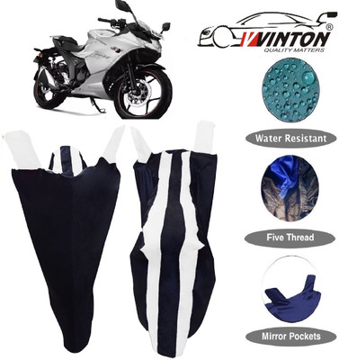 V VINTON Two Wheeler Cover for Suzuki(Gixxer SF, White)