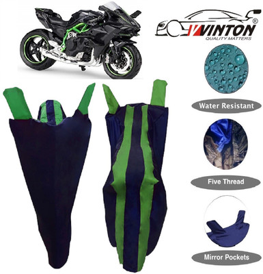 V VINTON Two Wheeler Cover for Kawasaki(Ninja, Blue, Green)