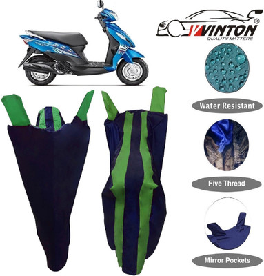 V VINTON Two Wheeler Cover for Suzuki(Let's, Blue, Green)