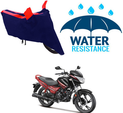RONISH Waterproof Two Wheeler Cover for Hero(Glamour i3s, Blue, Red)