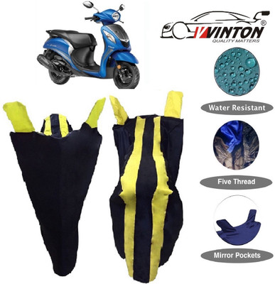 V VINTON Two Wheeler Cover for Yamaha(Fascino, Yellow)