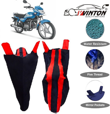 V VINTON Two Wheeler Cover for Hero(HF, Red, Black)