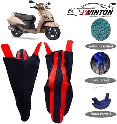 Mdstar Two Wheeler Cover for TVS(Jupiter, Red)