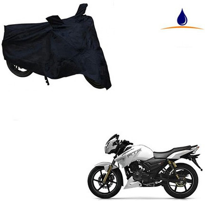 saanvi Waterproof Two Wheeler Cover for TVS(Apache RTR 180, Black)