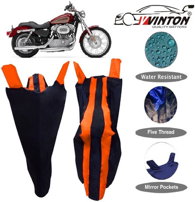 V VINTON Two Wheeler Cover for Harley Davidson(XL 883, Orange)