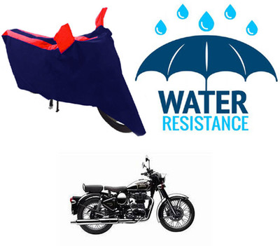 RONISH Waterproof Two Wheeler Cover for Royal Enfield(Classic Chrome, Blue, Red)
