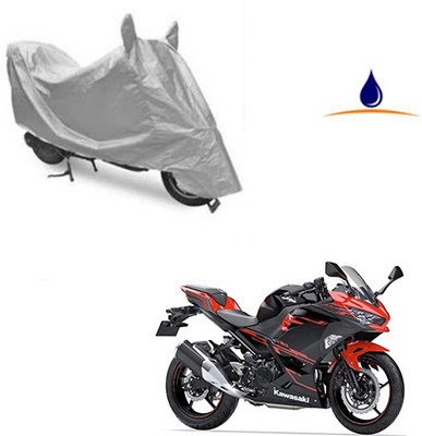SRENTERPRISES Two Wheeler Cover for Kawasaki(Ninja 250, Silver)
