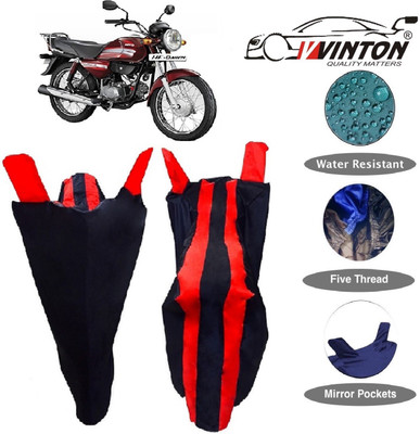 V VINTON Two Wheeler Cover for Hero(HF Dawn, Red, Black)