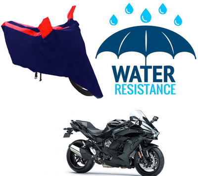 RONISH Waterproof Two Wheeler Cover for Kawasaki(Ninja H2, Blue, Red)