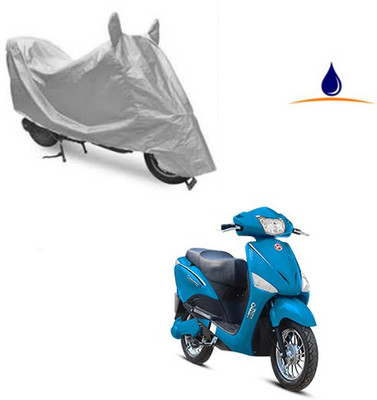 SRENTERPRISES Two Wheeler Cover for Hero(Electric Optima, Silver)