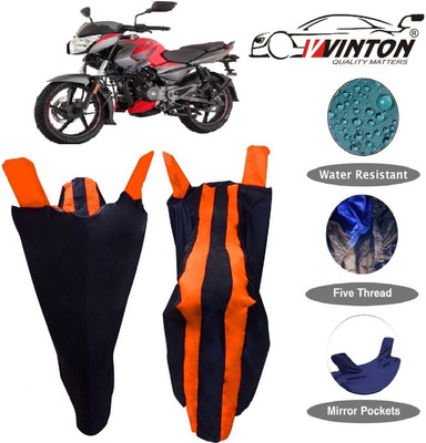 V VINTON Two Wheeler Cover for Bajaj(Pulsar 135 LS DTS-i, Orange)