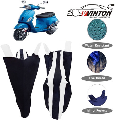 V VINTON Two Wheeler Cover for Piaggio(Piaggio Vespa, White)