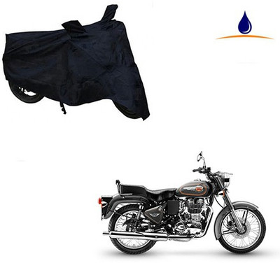saanvi Waterproof Two Wheeler Cover for Royal Enfield(Bullet 500, Black)