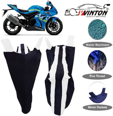V VINTON Two Wheeler Cover for Suzuki(GSX R1000, White)