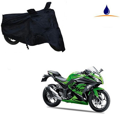 SRENTERPRISES Two Wheeler Cover for Kawasaki(Ninja 300, Black)