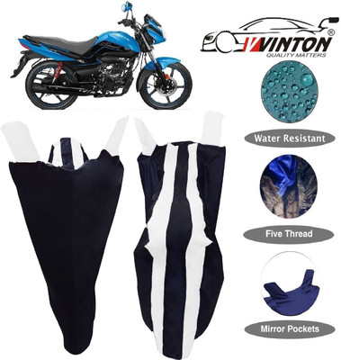 V VINTON Two Wheeler Cover for Hero(Splendor I Smart, White)