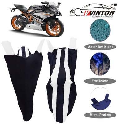 V VINTON Two Wheeler Cover for KTM(RC 390, White, Blue)