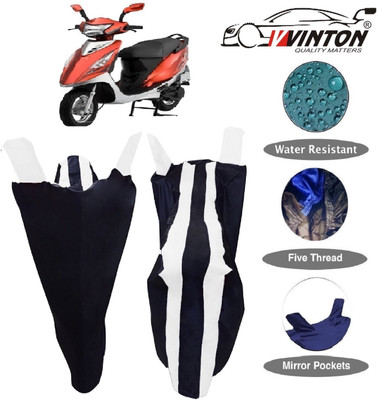 V VINTON Two Wheeler Cover for TVS(Scooty Streak, White)