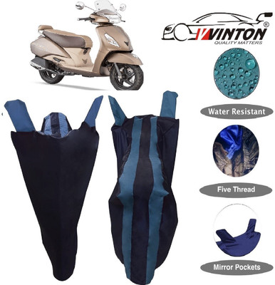 V VINTON Two Wheeler Cover for TVS(Jupiter classic, Blue)