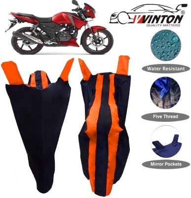 V VINTON Two Wheeler Cover for TVS(Apache RTR 160, Blue, Orange)