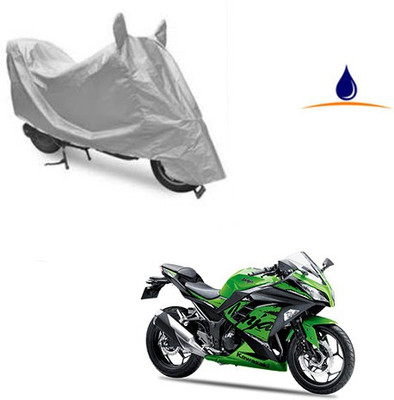 Pecko Two Wheeler Cover for Kawasaki(Ninja 300, Silver)