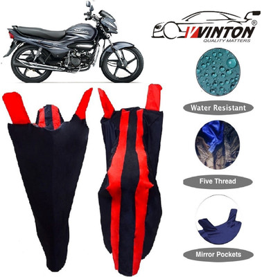 V VINTON Two Wheeler Cover for Hero(Super Splendor, Red)