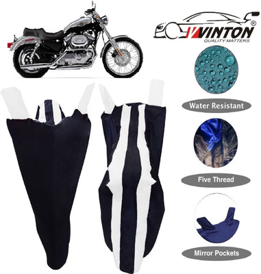V VINTON Two Wheeler Cover for Harley Davidson(XL 1200, White)