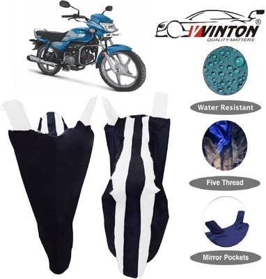 V VINTON Two Wheeler Cover for Hero(HF Deluxe, White)
