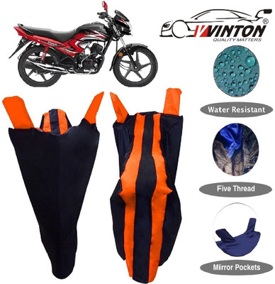 V VINTON Two Wheeler Cover for Honda(Dream Yuga, Blue, Orange)