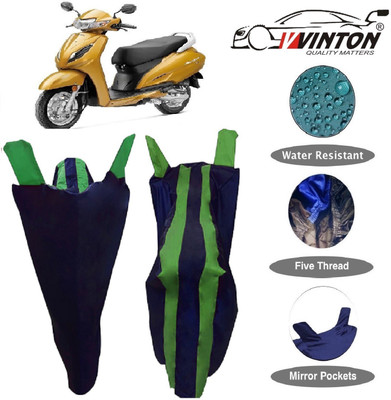 V VINTON Two Wheeler Cover for Honda(Activa 6G, Green, Blue)