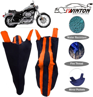 V VINTON Two Wheeler Cover for Harley Davidson(XL 1200, Orange)